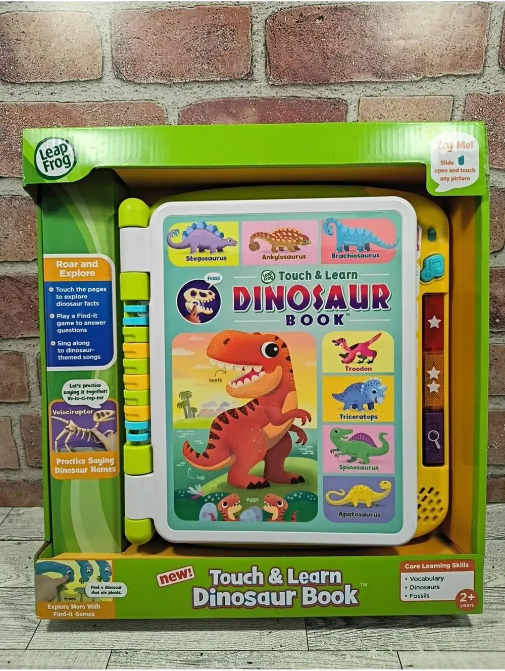 Leap Frog Touch & Learn Dinosaur Electronic Book Toddler Toy Lights Sounds New